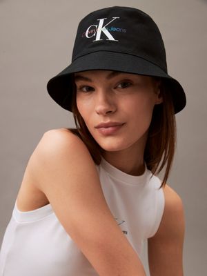 black reversible bucket hat - pride for adults gender inclusive calvin klein jeans