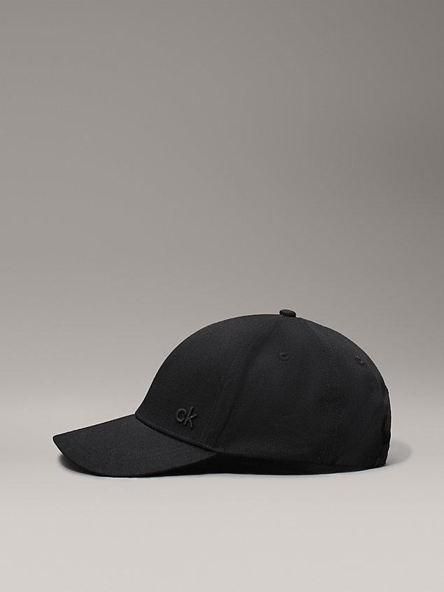 black cotton twill  cap for men calvin klein