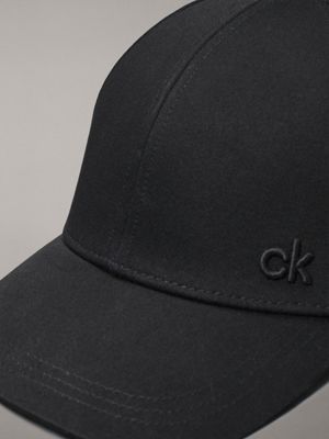 black cotton twill  cap for men calvin klein