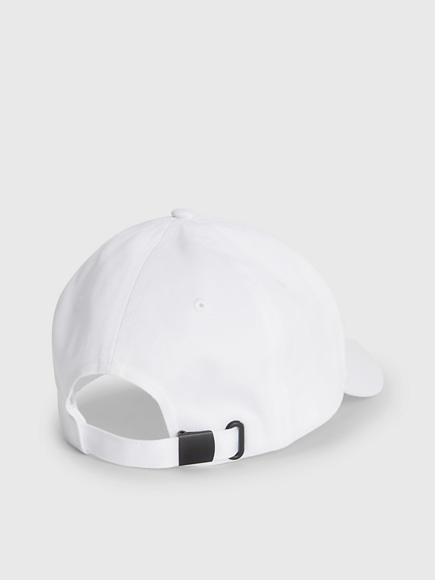 white cotton twill  cap for men calvin klein