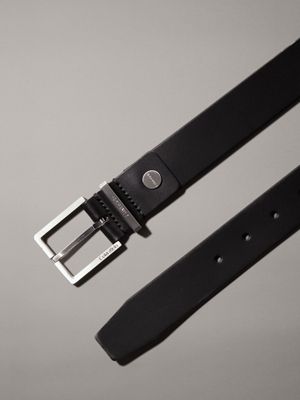 black leather belt for men calvin klein