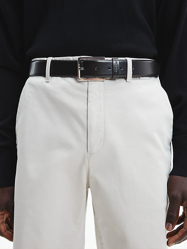 BLACK Leather Belt for men CALVIN KLEIN