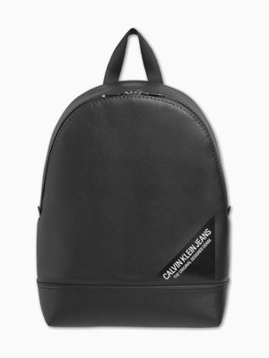calvin klein leather backpack mens