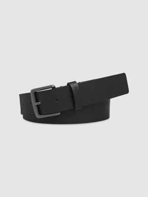 calvin klein black leather belt