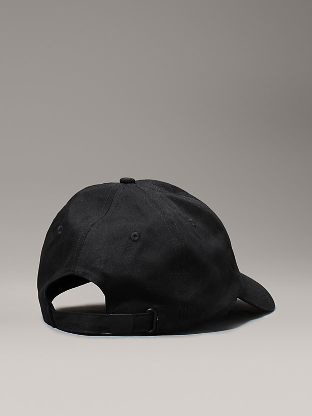 black organic cotton cap for men calvin klein