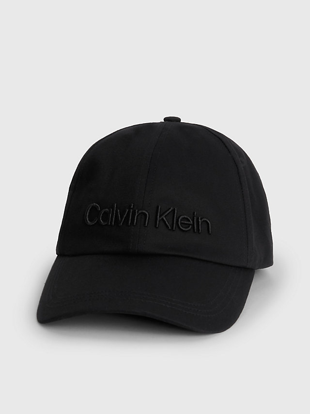 Black Organic Cotton Cap undefined men Calvin Klein