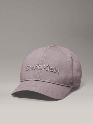 grey twill cap for men calvin klein