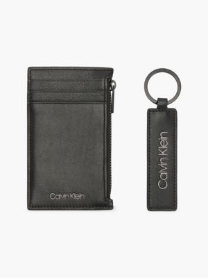 Leather Cardholder and Keyring Gift Set 