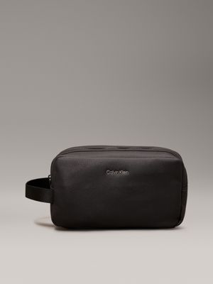 black wash bag for men calvin klein