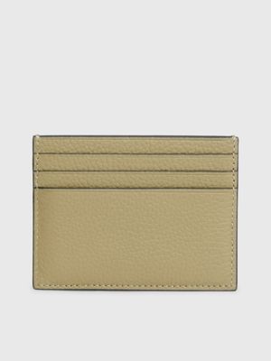 delta green leather cardholder for men calvin klein