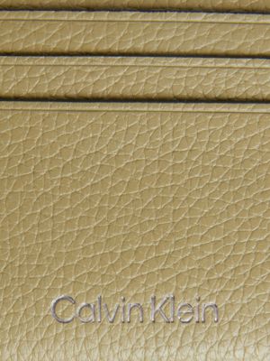 delta green leather cardholder for men calvin klein