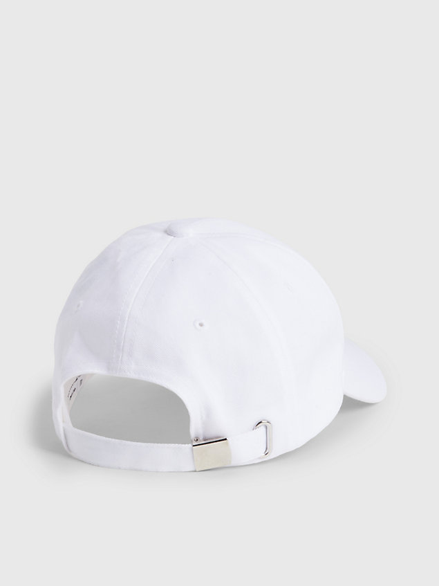 white organic cotton cap for men calvin klein