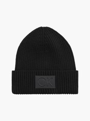 beanie met logopatch voor heren - calvin klein