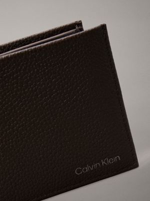 Calvin klein brown leather wallet best sale