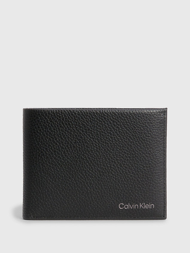 portafoglio rfid con portamonete in pelle black da uomini calvin klein