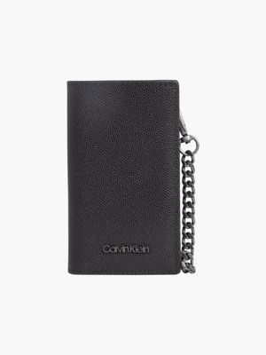  leren pashouder met ketting voor heren - calvin klein