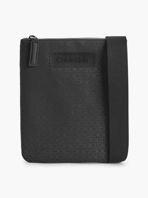 sac en bandoulière plat avec logo  pour hommes calvin klein