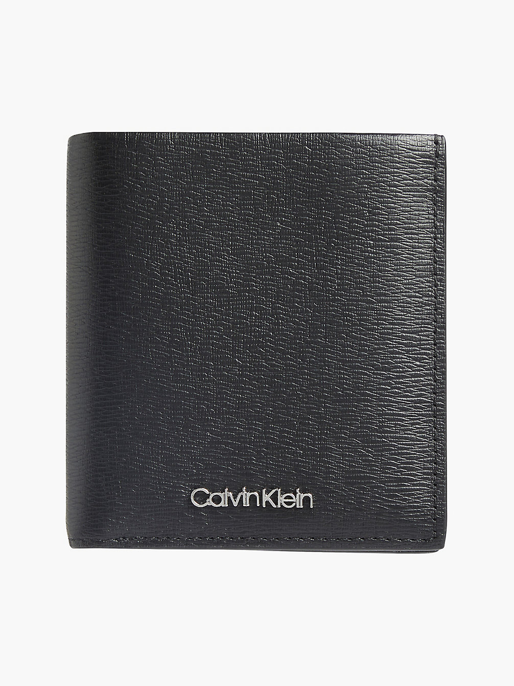 CK BLACK Leather Trifold Wallet undefined men Calvin Klein