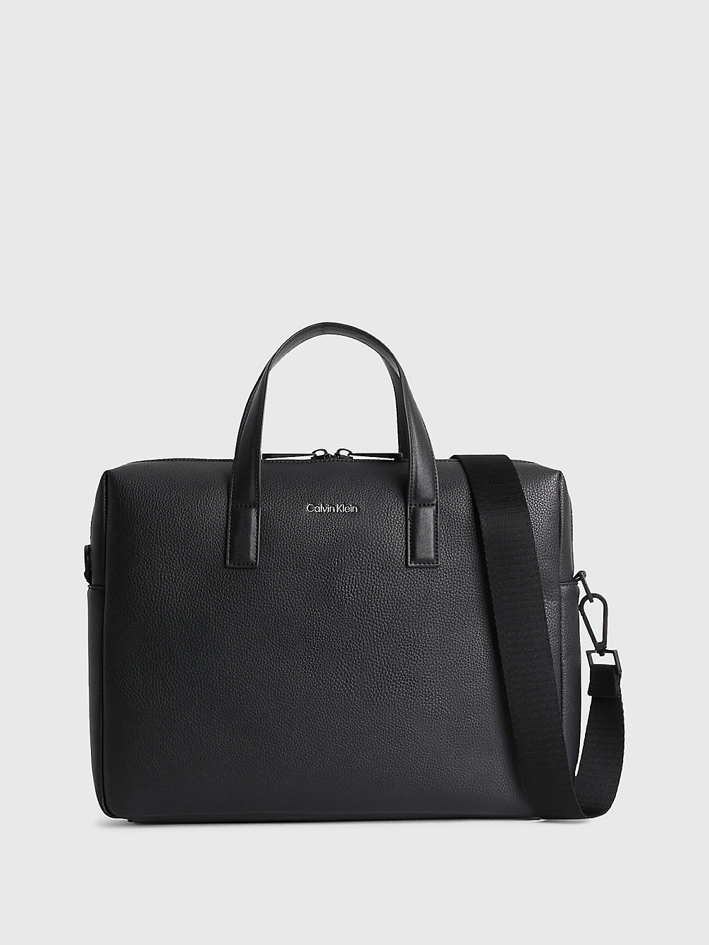 CK BLACK Recycled Faux Leather Laptop Bag undefined men Calvin Klein