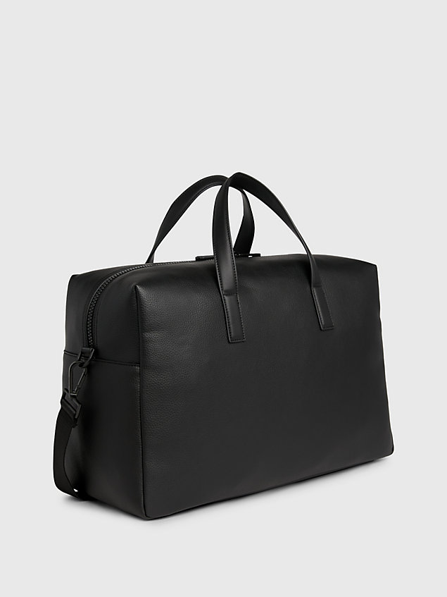 black torba weekendowa ze sztucznej skóry dla mężczyźni - calvin klein