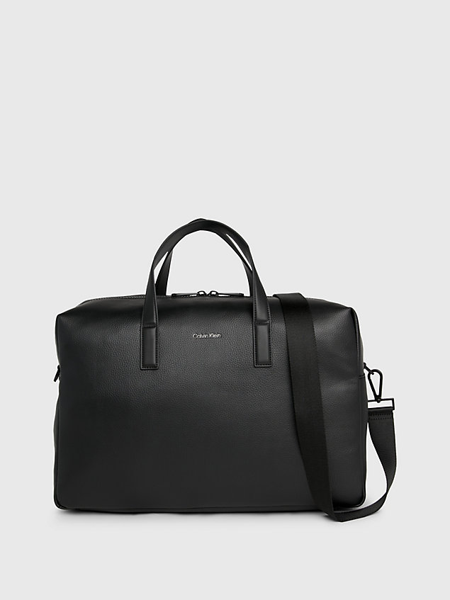  faux leather weekend bag for men calvin klein