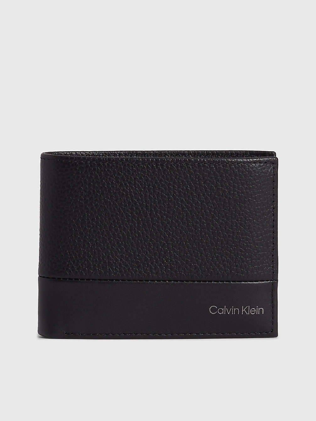 CK BLACK Dreifach Faltbares Lederportemonnaie undefined Herren Calvin Klein
