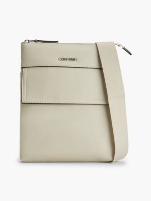  flat recycled crossbody bag for men calvin klein