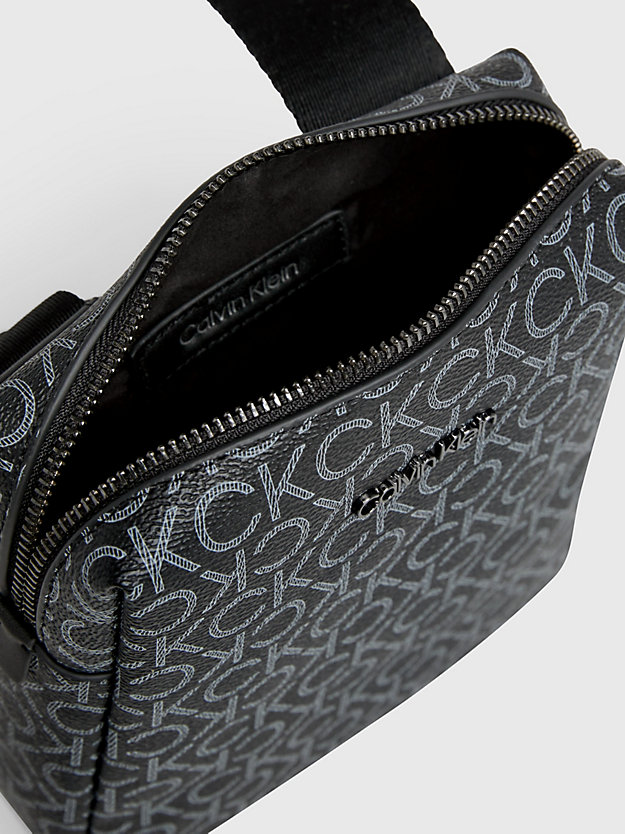 black classic mono small recycled logo crossbody bag for men calvin klein