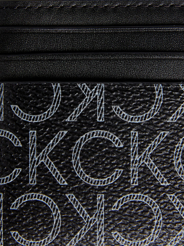 black logo cardholder with zip for men calvin klein