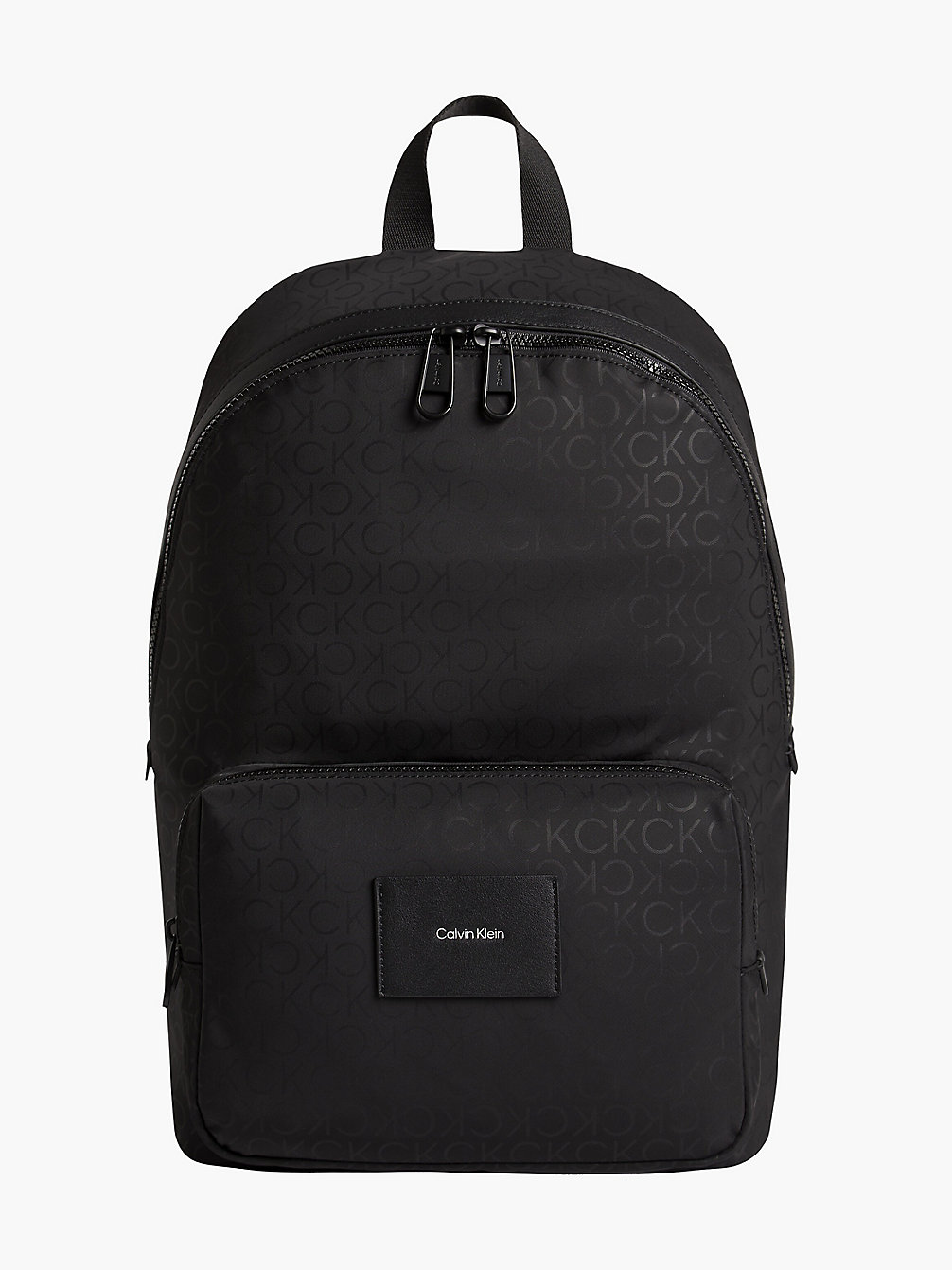 BLACK MONO Recycled Polyester Round Backpack undefined men Calvin Klein