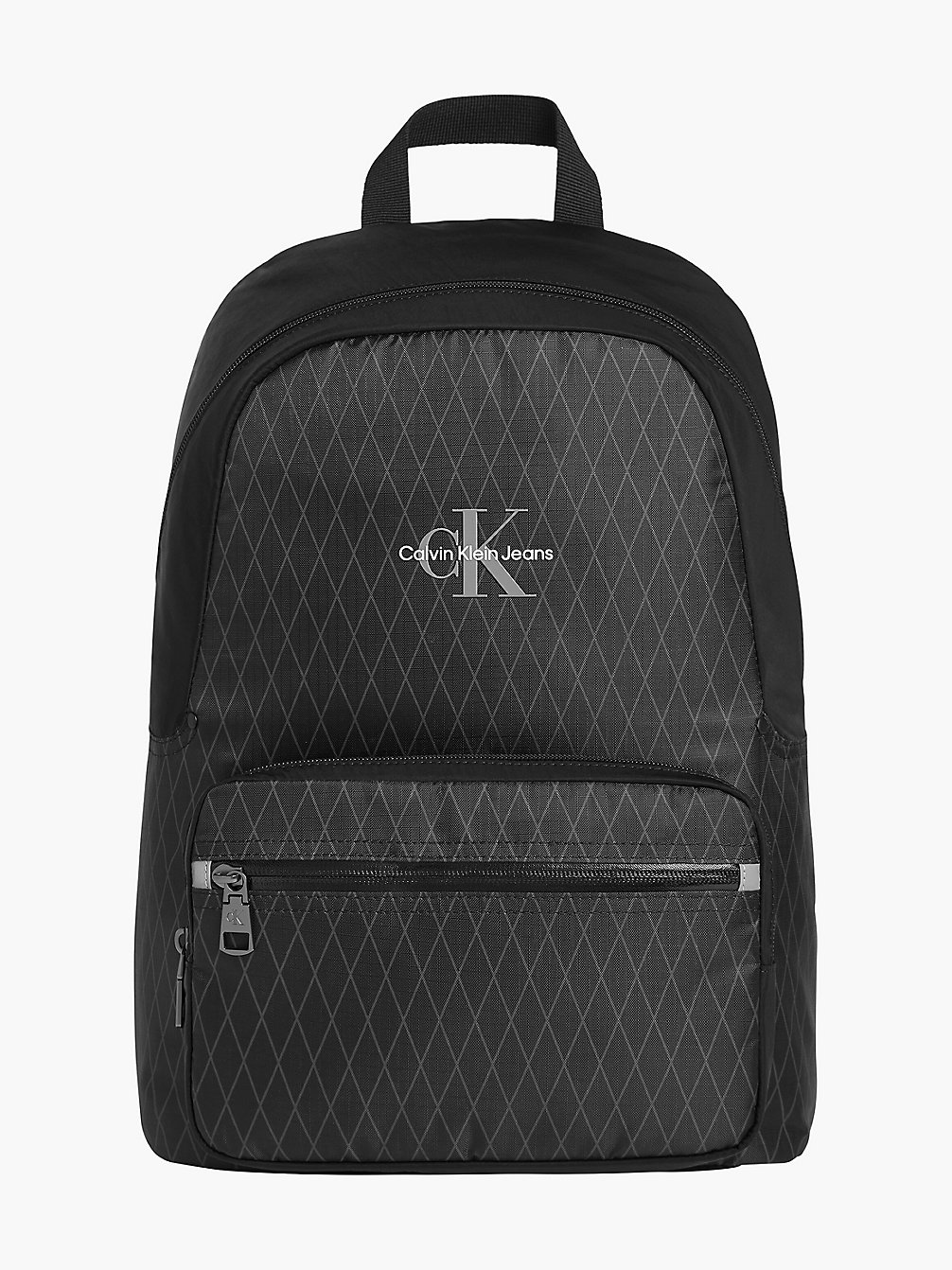 BLACK Recycled Nylon Round Backpack undefined men Calvin Klein