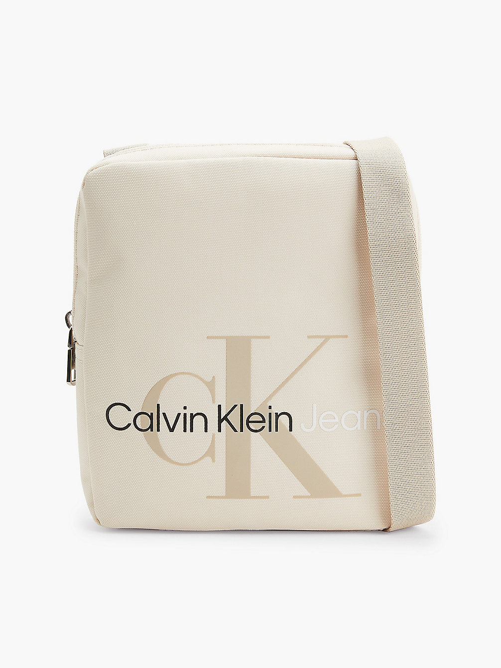 TUSCAN BEIGE Recycled Polyester Crossbody Bag undefined men Calvin Klein