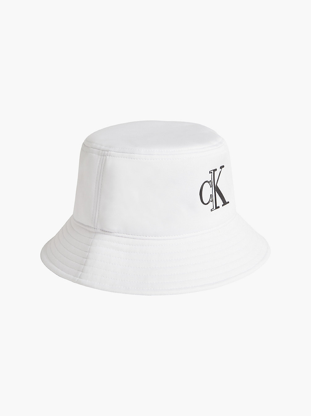 BRIGHT WHITE Jersey Bucket Hat undefined men Calvin Klein