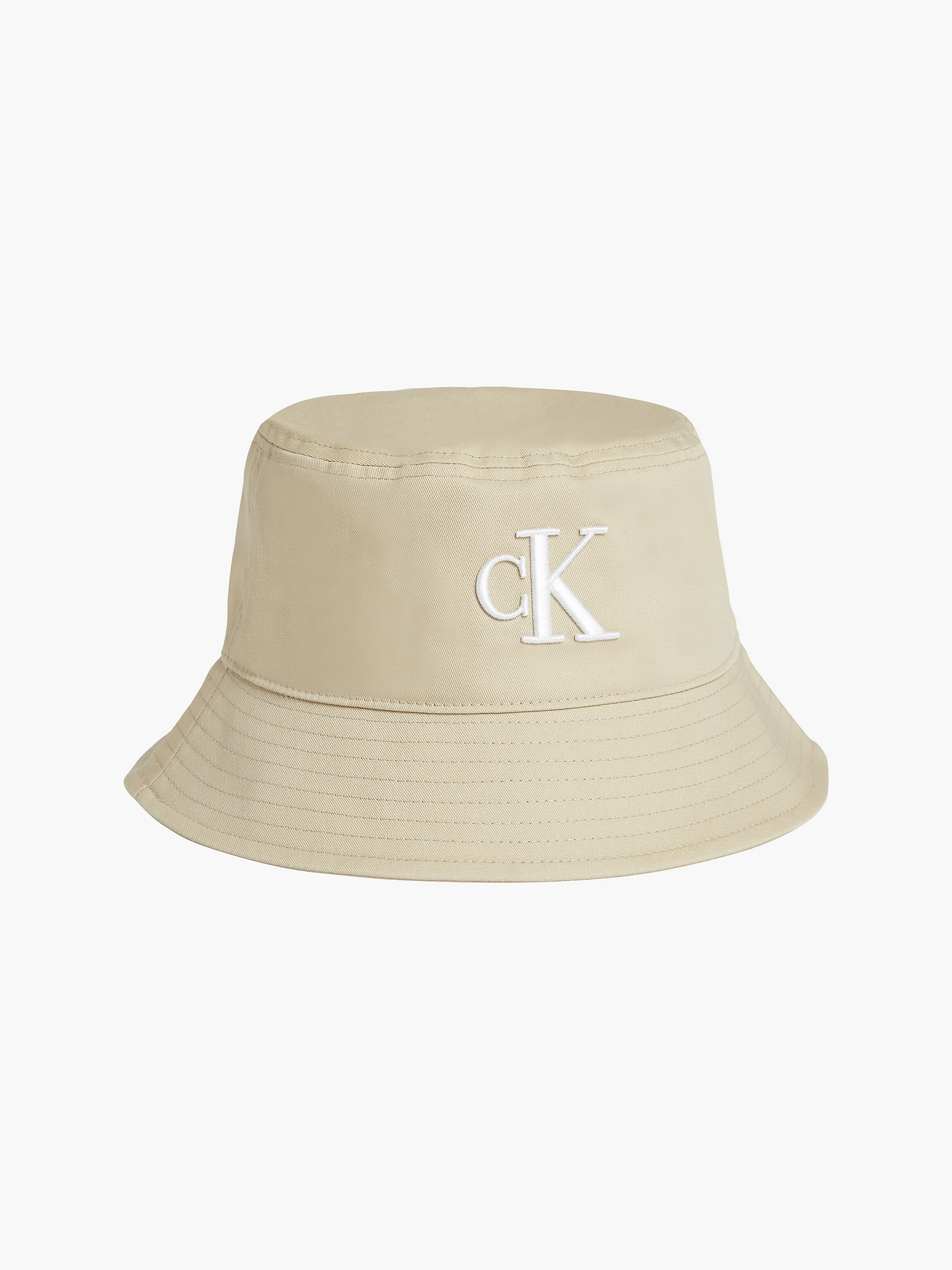Tuscan Beige Organic Cotton Bucket Hat undefined men Calvin Klein