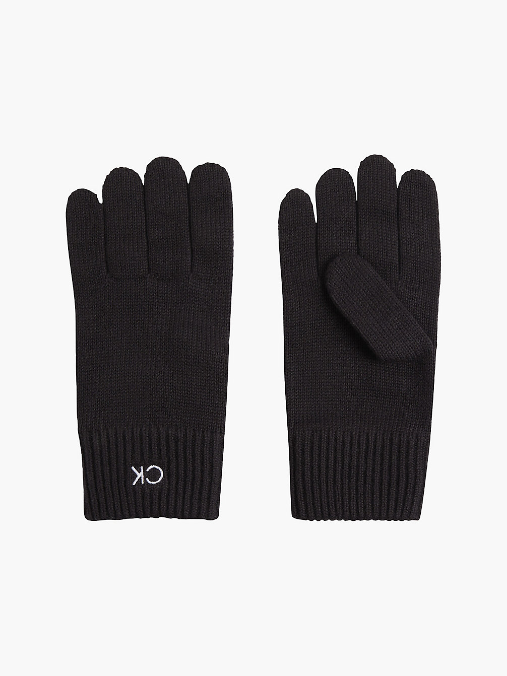 CK BLACK Organic Cotton Blend Gloves undefined men Calvin Klein