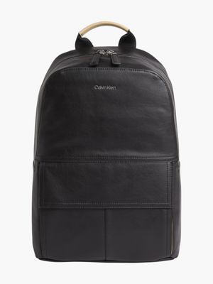  vegan leather round backpack for men calvin klein