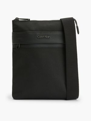  recycled flat crossbody bag for men calvin klein