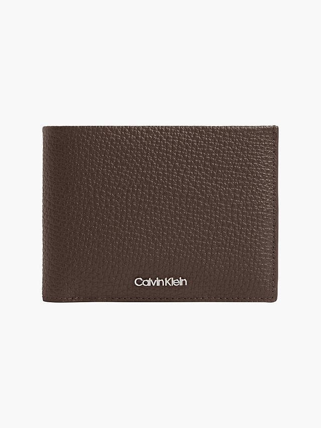 Chester Brown Leather Trifold Wallet undefined men Calvin Klein