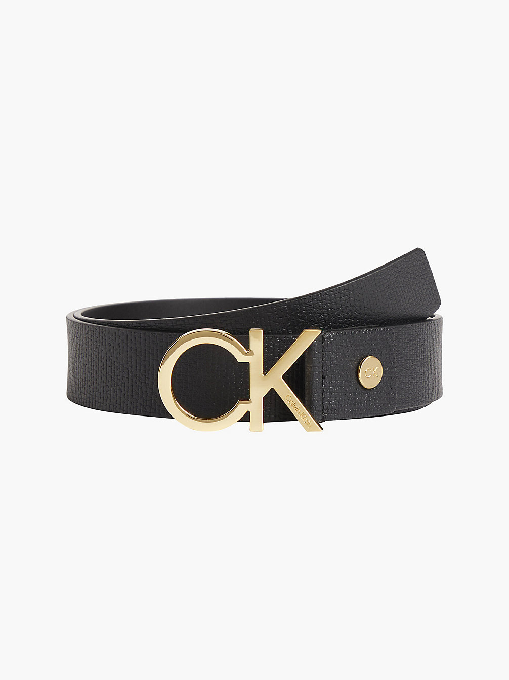 CK BLACK Recycled Faux Leather Belt undefined men Calvin Klein