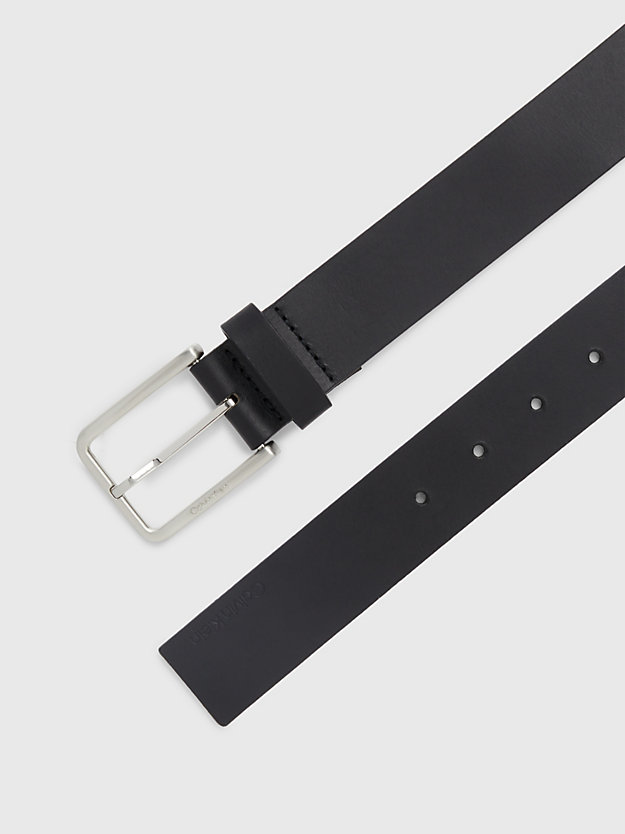 ck black leather belt for men calvin klein