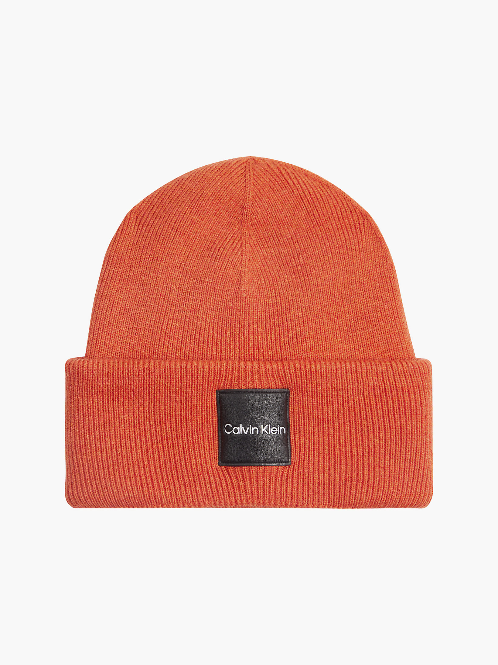 Coral Orange > Вязаная шапка из переработанного органического хлопка > undefined женщины - Calvin Klein