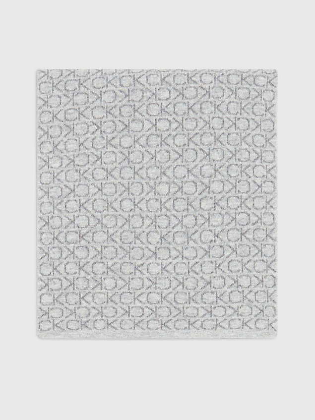 écharpe en laine mélangée avec logo grey pour hommes calvin klein