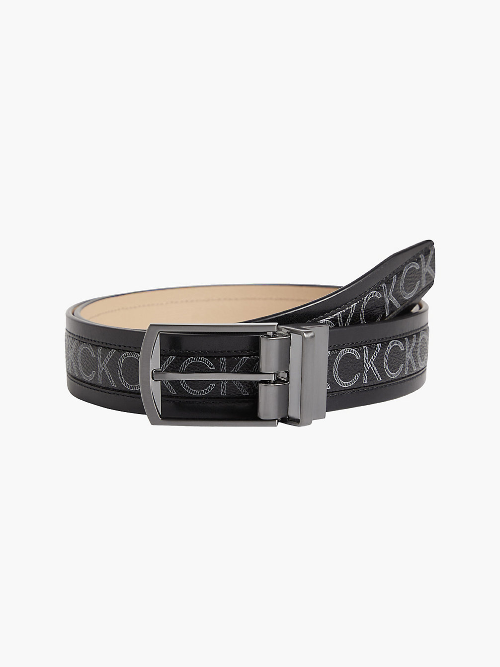 CK BLACK Recycled Logo Belt undefined men Calvin Klein