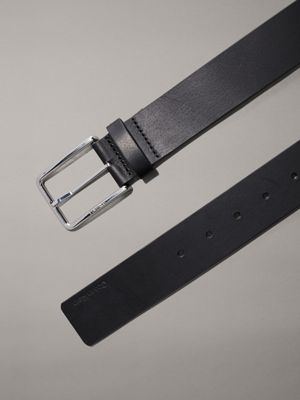 ck black leather belt for men calvin klein