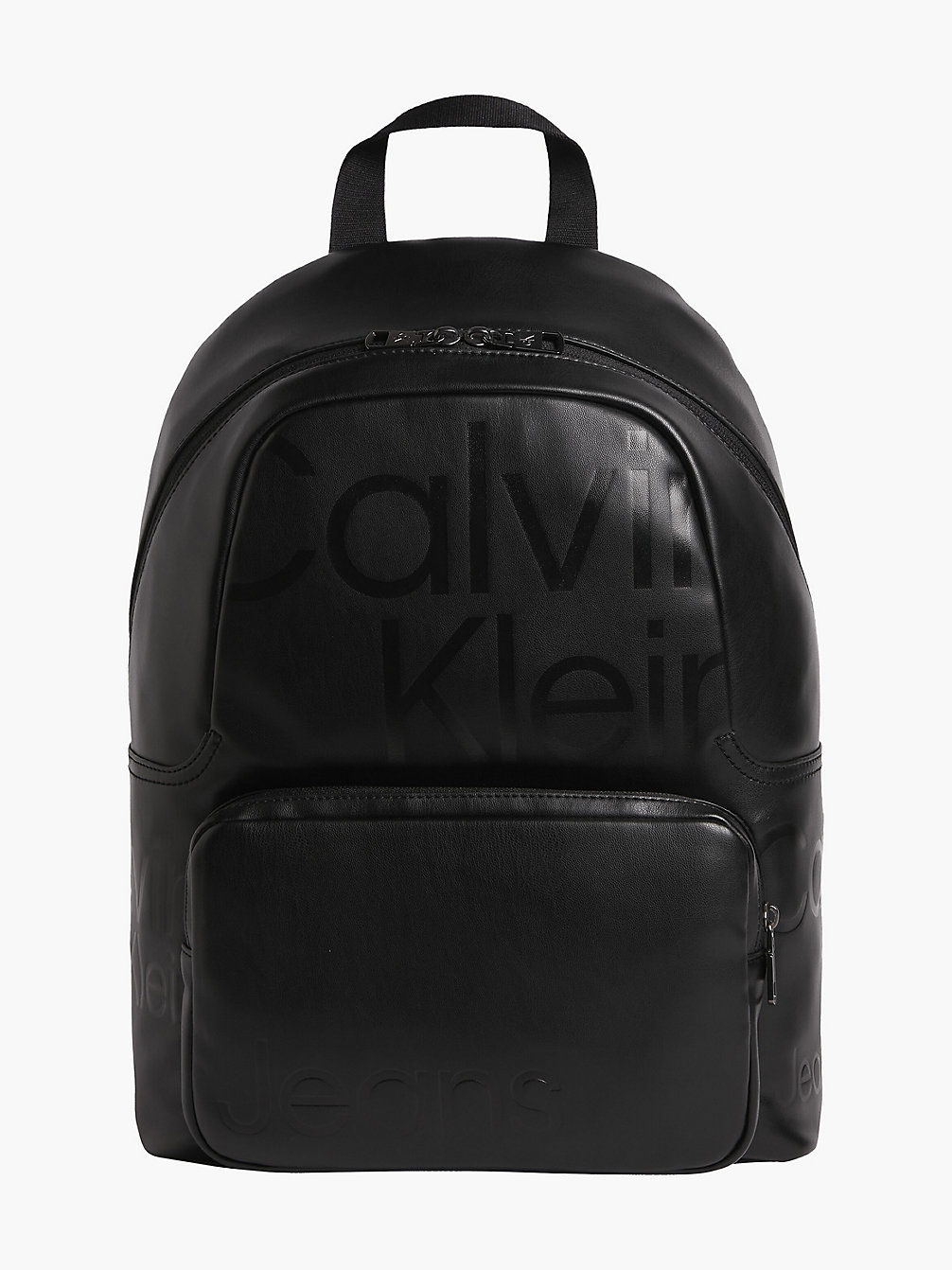 BLACK AOP Logo Round Backpack undefined men Calvin Klein