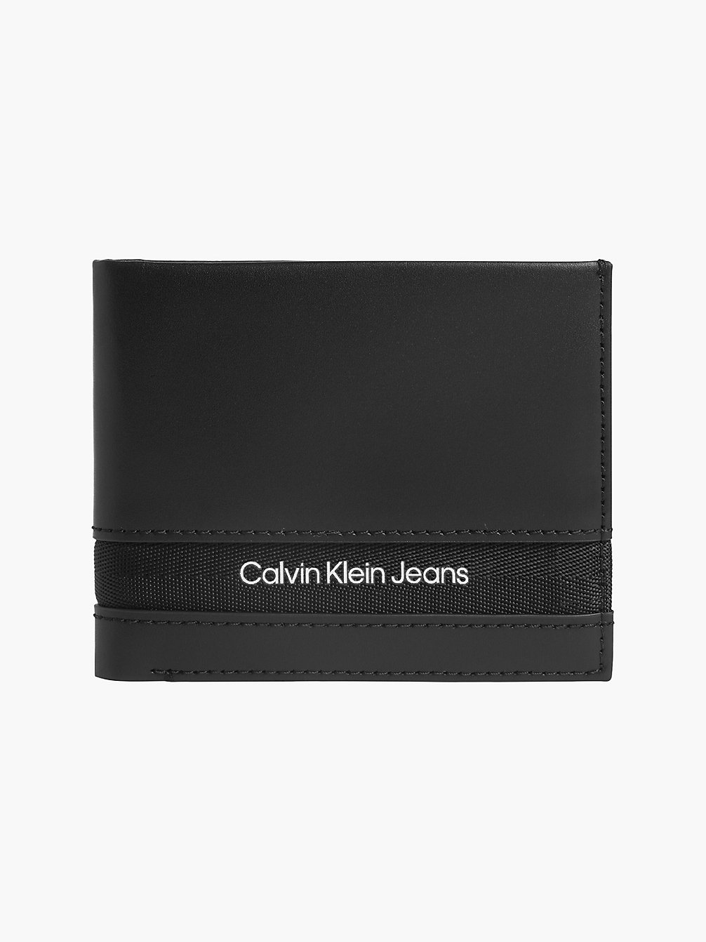 BLACK > Dunne Leren Portemonnee > undefined heren - Calvin Klein