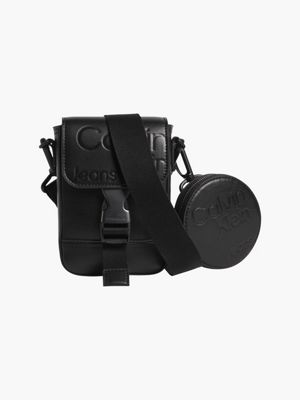  logo crossbody phone bag with pouch for men calvin klein jeans