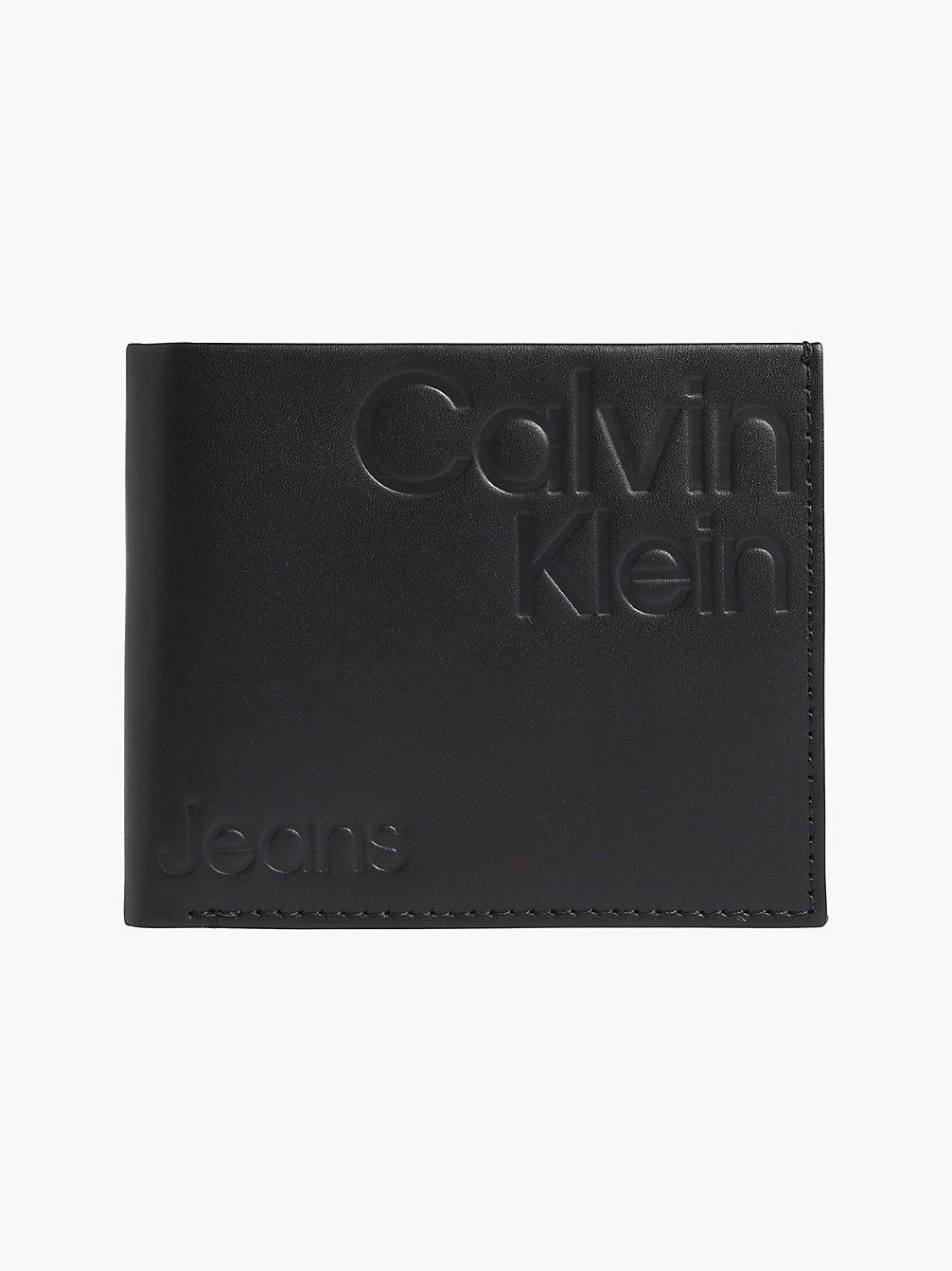 BLACK AOP > Skórzany Składany Portfel Dwuczęściowy > undefined Mężczyźni - Calvin Klein