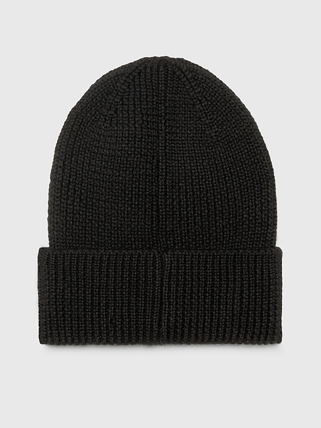 black czapka z logo dla mężczyźni - calvin klein jeans