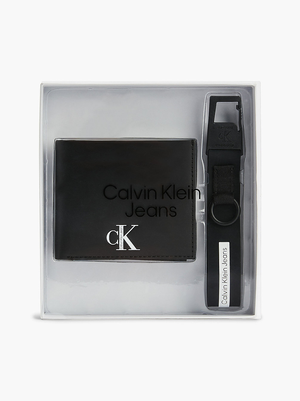 BLACK Coffret Cadeau Portefeuille Et Porte-Clés En Cuir undefined hommes Calvin Klein